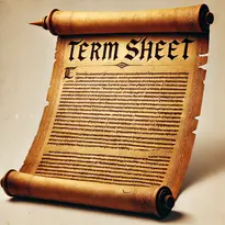 Showing an ancient scroll containing an important business document.