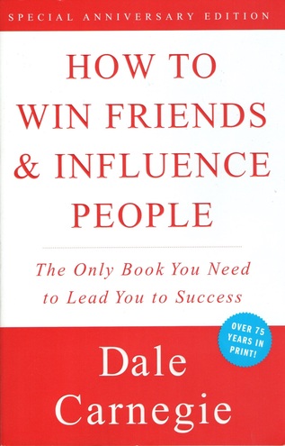 Book cover for How to win friends and influence people book by Dale Carnegie